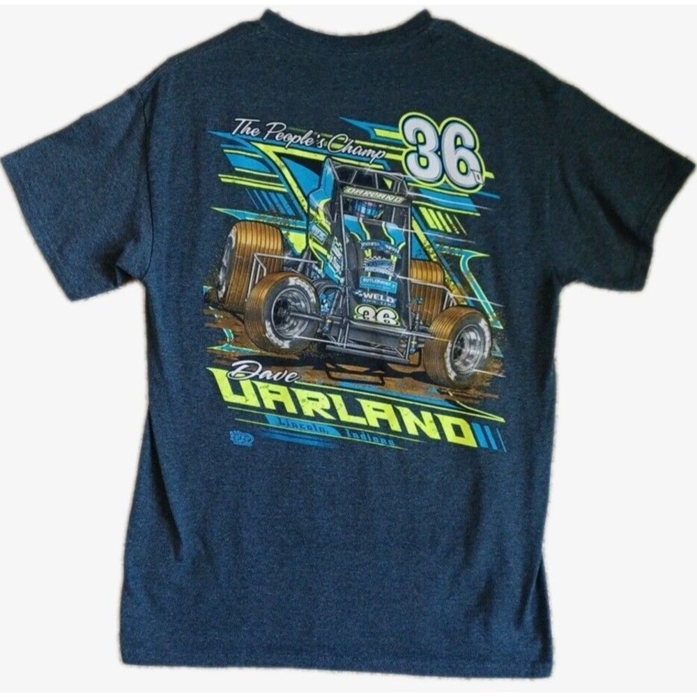Dave Darland The Peoples Champ #36 Sprint Car Racing Shirt Medium M USAC Indiana